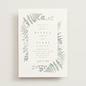 "Gilded Woodland" - Wedding Invitations in Fern by Kristie Kern - Front