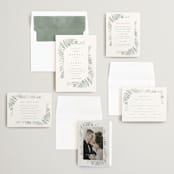 "Gilded Woodland" - Wedding Invitations in Fern by Kristie Kern - Invitation Suite