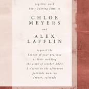 "Dust" - Wedding Invitations in Sienna by Carrie ONeal - Close-Up