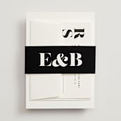 "Make it official" - Wedding Invitations in Panda by Lea Delaveris - Assembled with Belly Band