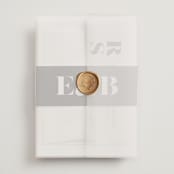 "Make it official" - Wedding Invitations in Panda by Lea Delaveris - Assembled with Vellum Wrap and Wax Seal