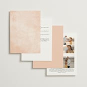 "New Blossoms" - Wedding Invitations in Peach by Olivia Raufman - Back of Card Options
