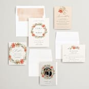 "New Blossoms" - Wedding Invitations in Peach by Olivia Raufman - Invitation Suite