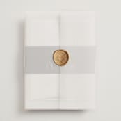 "Unity" - Wedding Invitations in Porcelain by Jennifer Postorino - Assembled with Vellum Wrap and Wax Seal