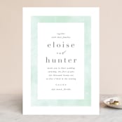 "Caliza" - Wedding Invitations in Seafoam by Lauren Chism - Front