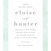 "Caliza" - Wedding Invitations in Seafoam by Lauren Chism - Close-Up