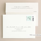 "Caliza" - Wedding Invitations in Seafoam by Lauren Chism - FREE Recipient Addressing