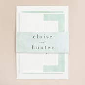 "Caliza" - Wedding Invitations in Seafoam by Lauren Chism - Assembled