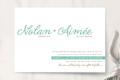 "Raising the Bar" - Wedding Invitations in Turquoise by R studio - Front
