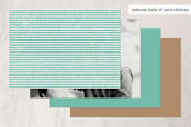 "Raising the Bar" - Wedding Invitations in Turquoise by R studio - Back of Card Options