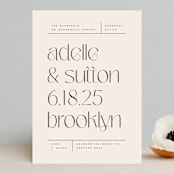 "Brooks" - Wedding Invitations in Vanilla by Kristie Kern - Front