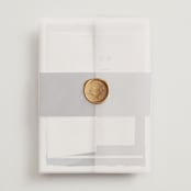 "scene" - Wedding Invitations in Sunrise by Pixel and Hank - Vellum Wrap with Wax Seal