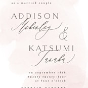 "Softly Layered" - Wedding Invitations in Blush by Everett Paper Goods - Close-Up