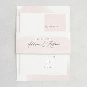 "Softly Layered" - Wedding Invitations in Blush by Everett Paper Goods - Assembled
