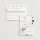 "Violet Cascade" - Wedding Invitations in Violet by Nicoletta Savod - Invitation with Envelope