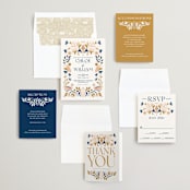 "modern folk" - Wedding Invitations in Blush by GeekInk Design - Invitation Suite