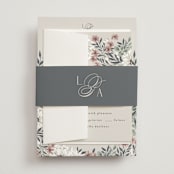 "Illuminated Storybook" - Wedding Invitations in Linen by Alethea and Ruth - Assembled with Belly Band