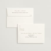 "Left Stack" - Wedding Invitations in Vanilla by Alethea and Ruth - FREE Recipient Addressing