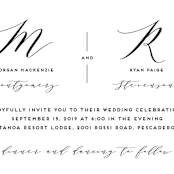"Elegant Monogram" - Wedding Invitations in Tuxedo by Simona Camp - Close-Up