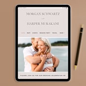 "Coco" - Wedding Invitations in Linen by Carly Reed Walker - FREE Wedding Website