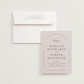 "Coco" - Wedding Invitations in Linen by Carly Reed Walker - Invitation with Envelope