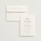 "Pearl" - Wedding Invitations in Chantilly by Jessica Williams - Invitation with Envelope