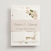 "Felicity" - Wedding Invitations in Pearl by Leah Bisch - Assembled with Belly Band