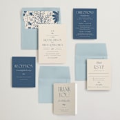 "Arched Monogram" - Wedding Invitations in Ecru by Erica Krystek - Invitation Suite