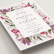 "Gather" - Wedding Invitations in Lilac by Susan Moyal - Detail