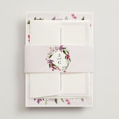 "Gather" - Wedding Invitations in Lilac by Susan Moyal - Assembled with Belly Band