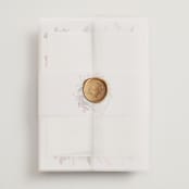 "Gather" - Wedding Invitations in Lilac by Susan Moyal - Assembled with Vellum Wrap and Wax Seal