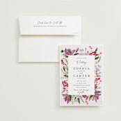 "Gather" - Wedding Invitations in Lilac by Susan Moyal - Invitation with Envelope