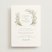 "delicate buds" - Wedding Invitations in Olive by Jennifer Wick - Front