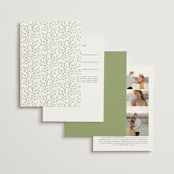 "delicate buds" - Wedding Invitations in Olive by Jennifer Wick - Back of Card Options