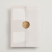 "Ophelia" - Wedding Invitations in Dusty Rose by Kelly Schmidt - Assembled with Vellum Wrap and Wax Seal