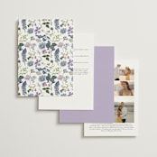 "Lilac Bloom" - Wedding Invitations in Lavender by Susan Moyal - Back of Card Options