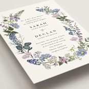"Lilac Bloom" - Wedding Invitations in Lavender by Susan Moyal - Detail