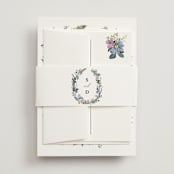 "Lilac Bloom" - Wedding Invitations in Lavender by Susan Moyal - Assembled with Belly Band