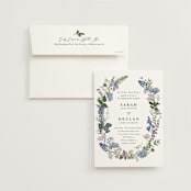 "Lilac Bloom" - Wedding Invitations in Lavender by Susan Moyal - Invitation with Envelope