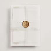 "Countryside" - Wedding Invitations in Emerald by Petra Kern - Assembled with Vellum Wrap and Wax Seal