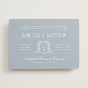 "Hartford" - Wedding Invitations in Powder by Erin L. Wilson - Front