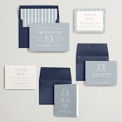 "Hartford" - Wedding Invitations in Powder by Erin L. Wilson - Invitation Suite