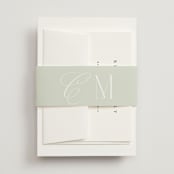 "Conley" - Wedding Invitations in Leaf by Kristie Kern - Assembled with Belly Band
