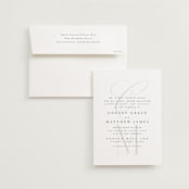 "Conley" - Wedding Invitations in Leaf by Kristie Kern - Invitation with Envelope