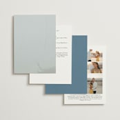 "Glide" - Wedding Invitations in Dusty Blue by Jennifer Postorino - Back of Card Options