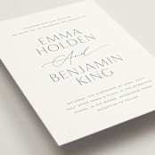 "Glide" - Wedding Invitations in Dusty Blue by Jennifer Postorino - Detail