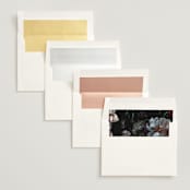 "Glide" - Wedding Invitations in Dusty Blue by Jennifer Postorino - Envelope Liner Options