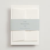 "Glide" - Wedding Invitations in Dusty Blue by Jennifer Postorino - Assembled with Belly Band