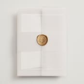 "wellness" - Wedding Invitations in Vineyard by Sumak Studio - Assembled with Vellum Wrap and Wax Seal