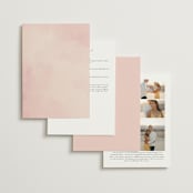 "First light" - Wedding Invitations in Blush by Itsy Belle Studio - Back of Card Options